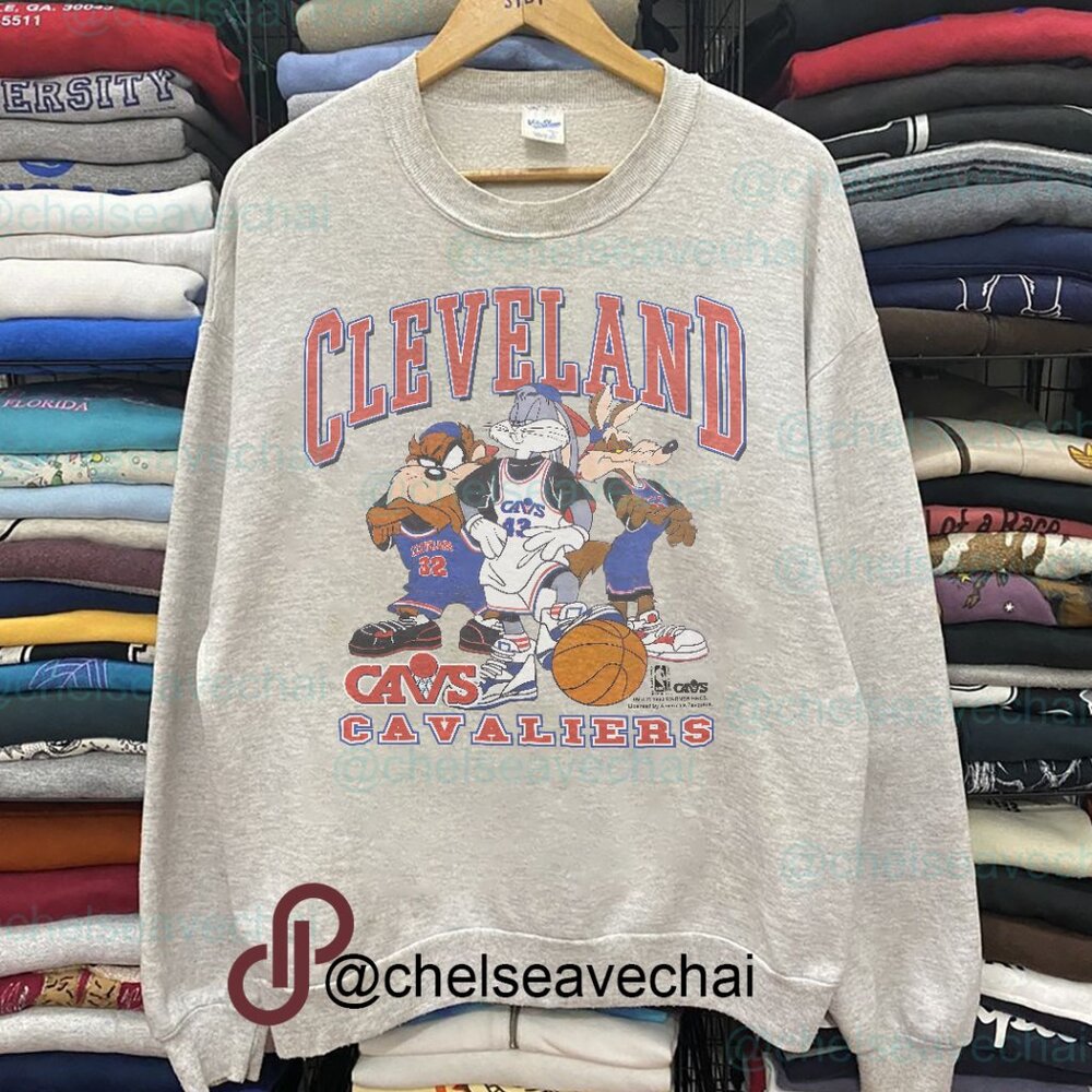 Vintage CIeveIand Cavaliers Basketball Sweatshirt, Looney Tunes Cavalier Shirt